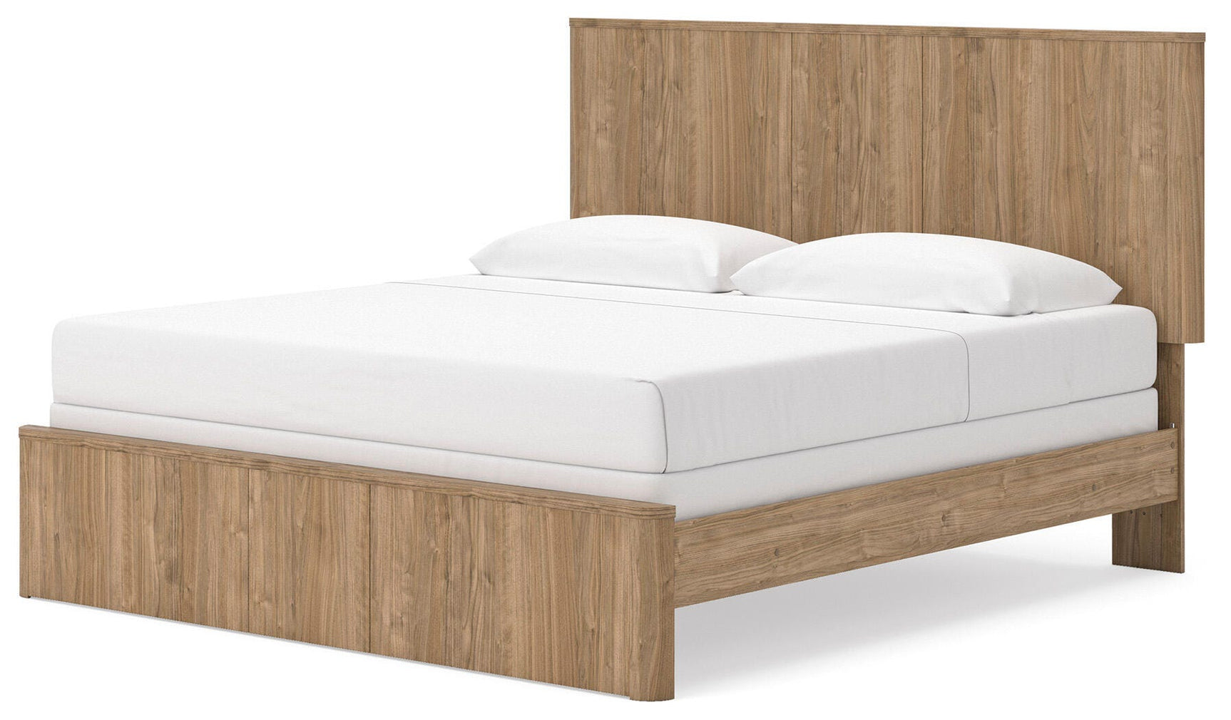 Gramburg Warm Natural Brown King Panel Bed - Ornate Home