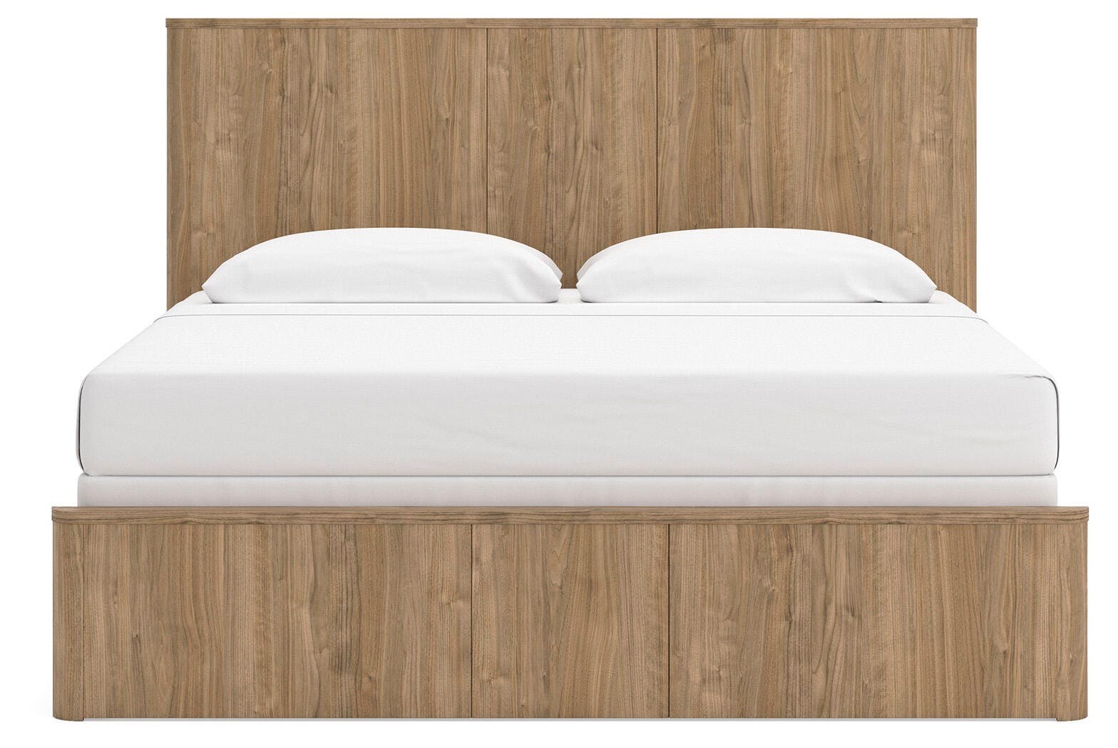 Gramburg Warm Natural Brown King Panel Bed - Ornate Home