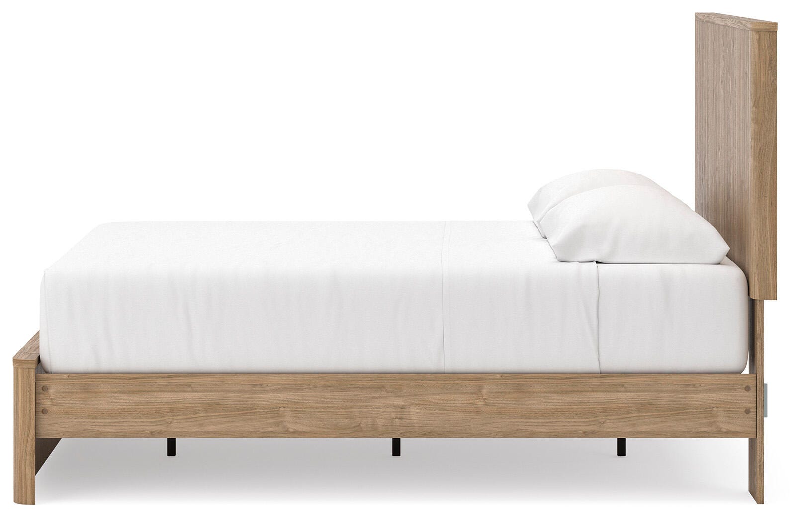 Gramburg Warm Natural Brown Queen Panel Platform Bed - Ornate Home