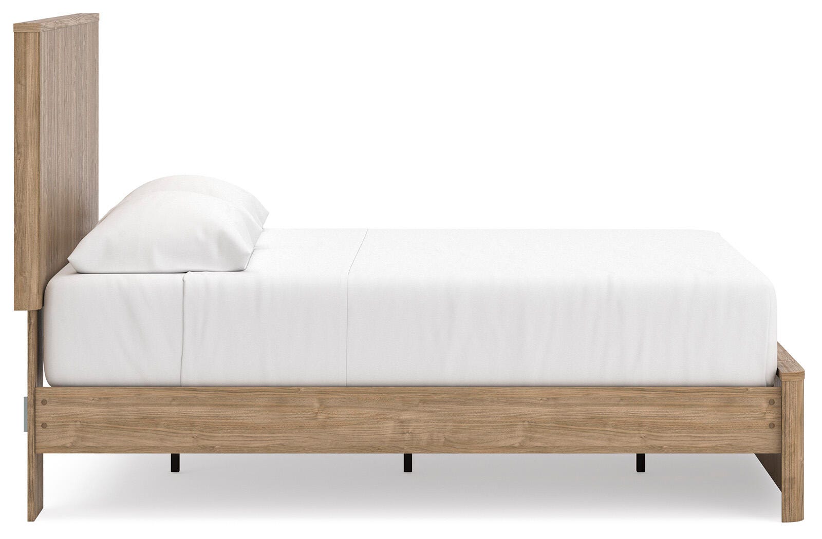 Gramburg Warm Natural Brown Queen Panel Platform Bed - Ornate Home