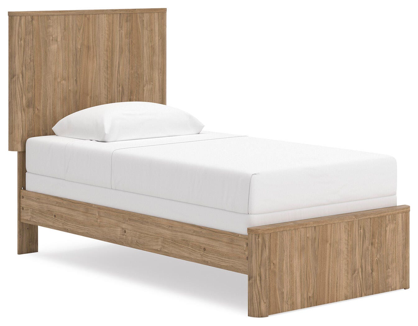 Gramburg Warm Natural Brown Twin Panel Bed - Ornate Home