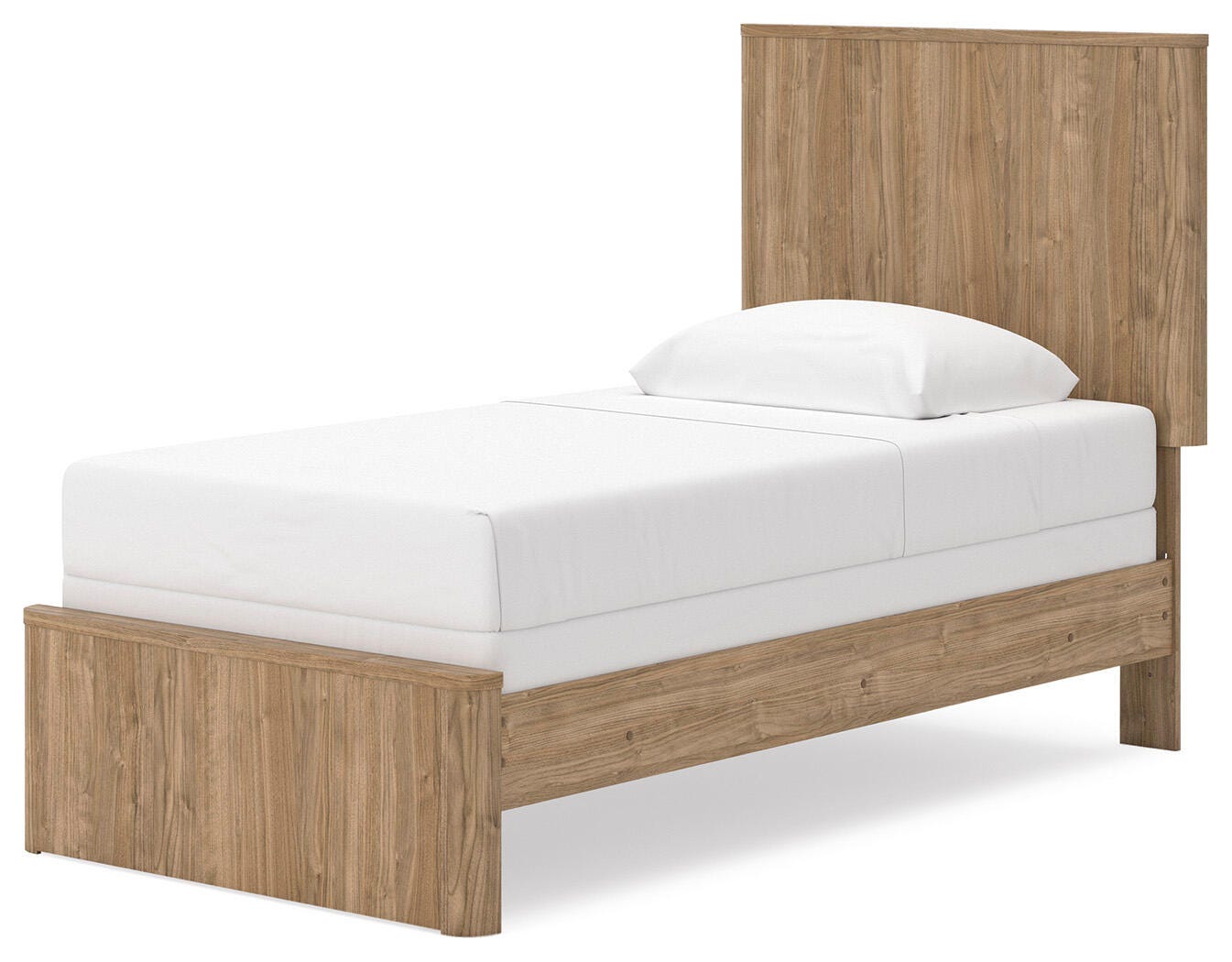 Gramburg Warm Natural Brown Twin Panel Bed - Ornate Home