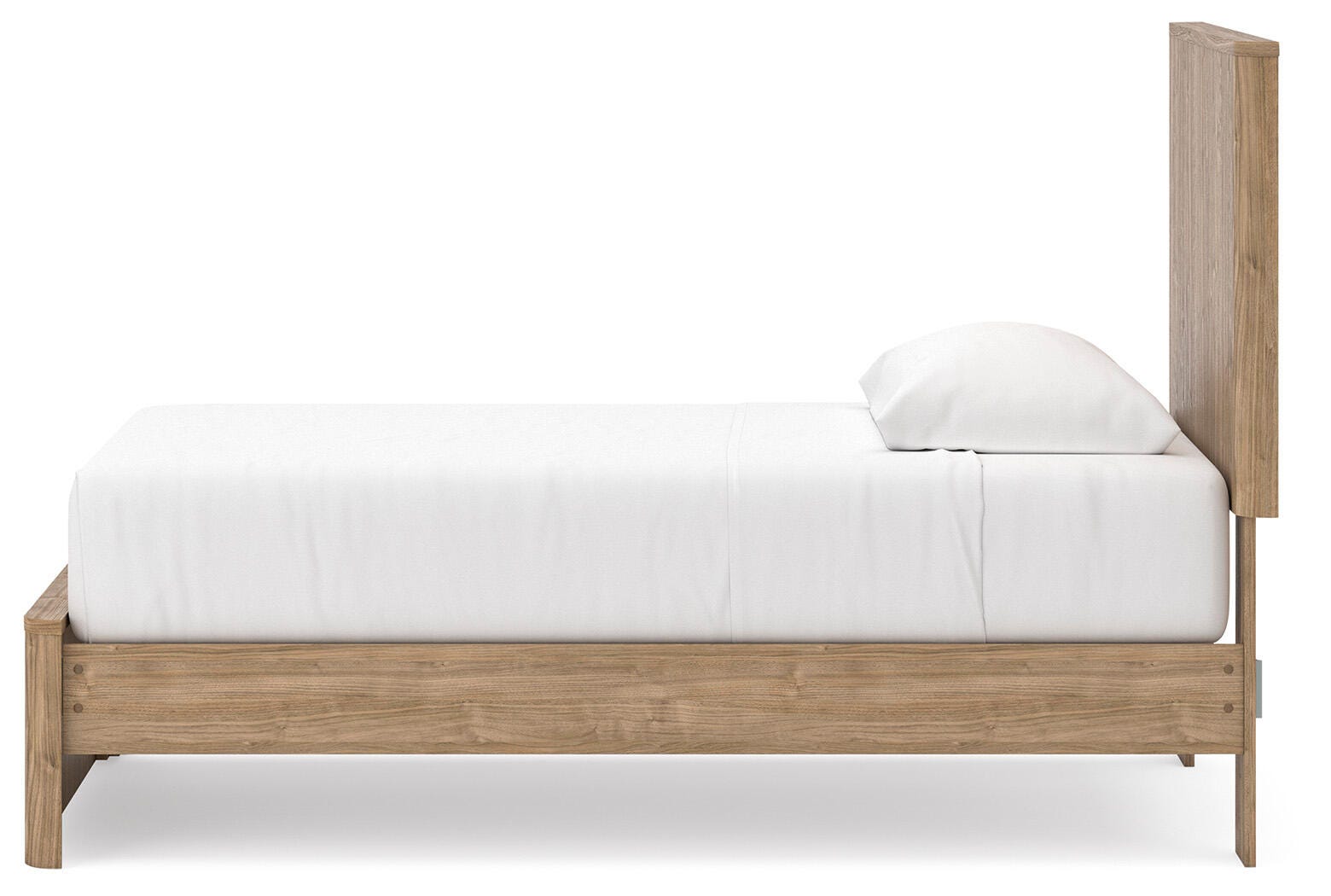 Gramburg Warm Natural Brown Twin Panel Platform Bed - Ornate Home