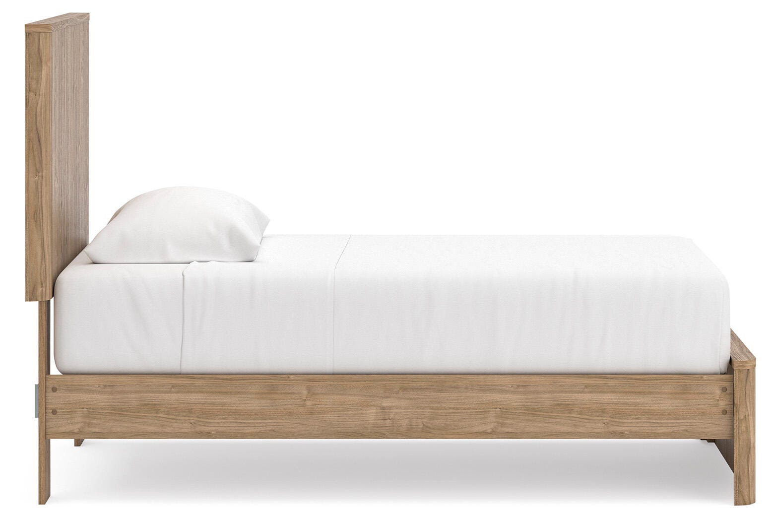 Gramburg Warm Natural Brown Twin Panel Platform Bed - Ornate Home