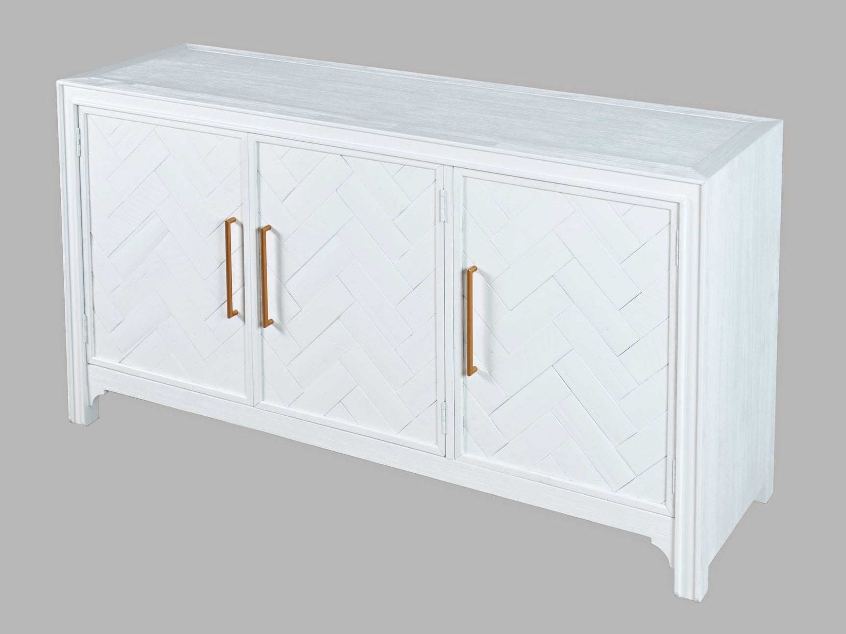 Gramercy Blanc 3 Door Accent Cabinet - Ornate Home