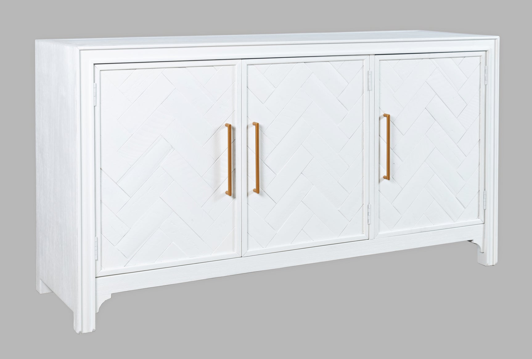 Gramercy Blanc 3 Door Accent Cabinet - Ornate Home
