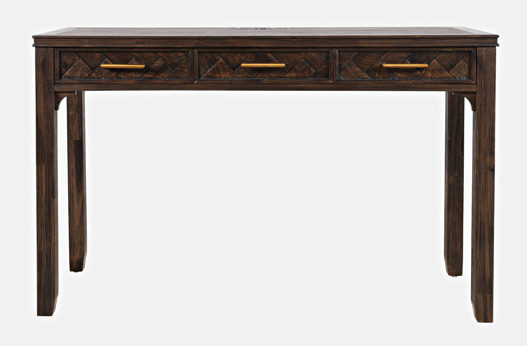 Gramercy Dark Chevron Power Desk - Ornate Home