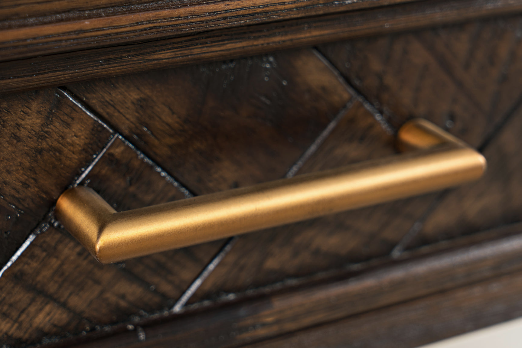 Gramercy Dark Chevron Power Desk - Ornate Home