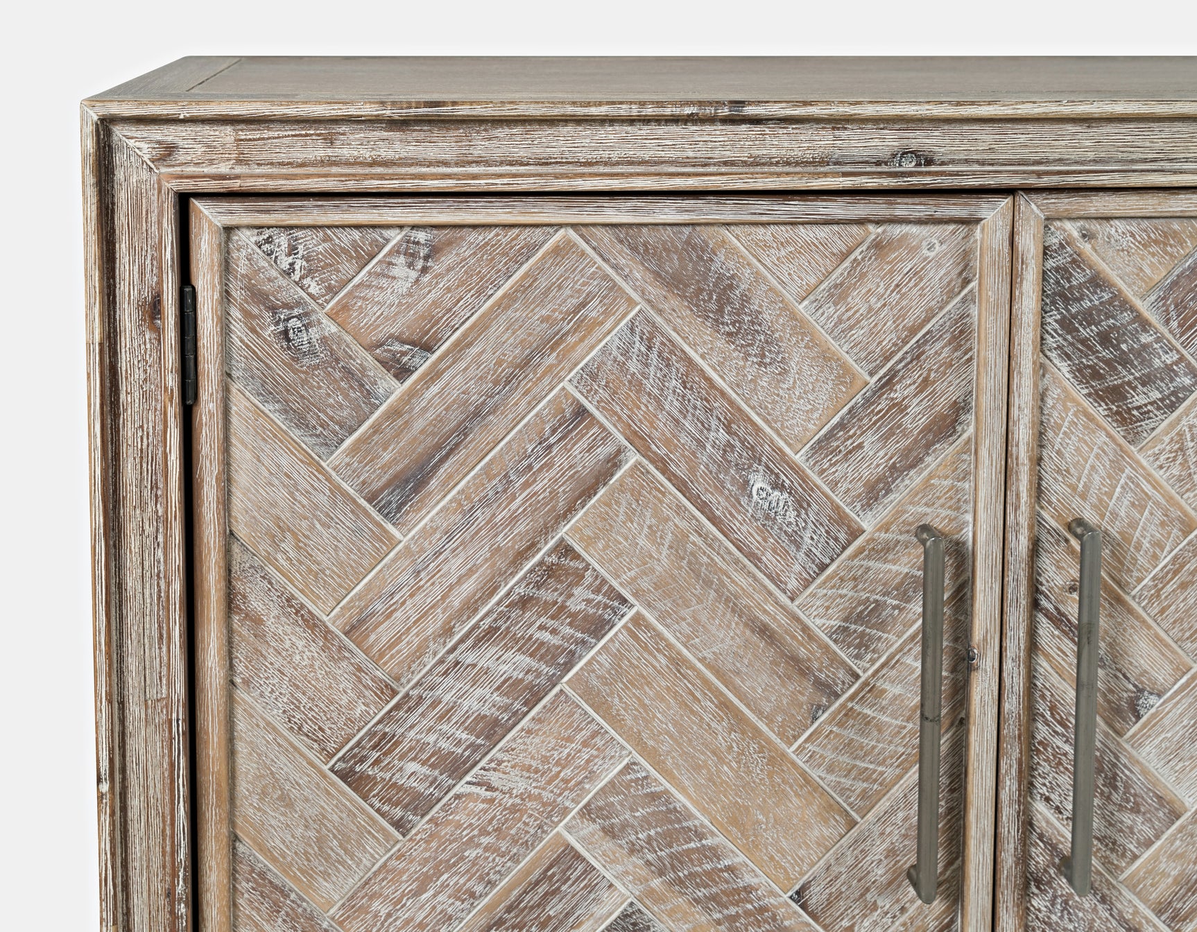 Gramercy Grey Wash 3 Door Accent Cabinet - Ornate Home