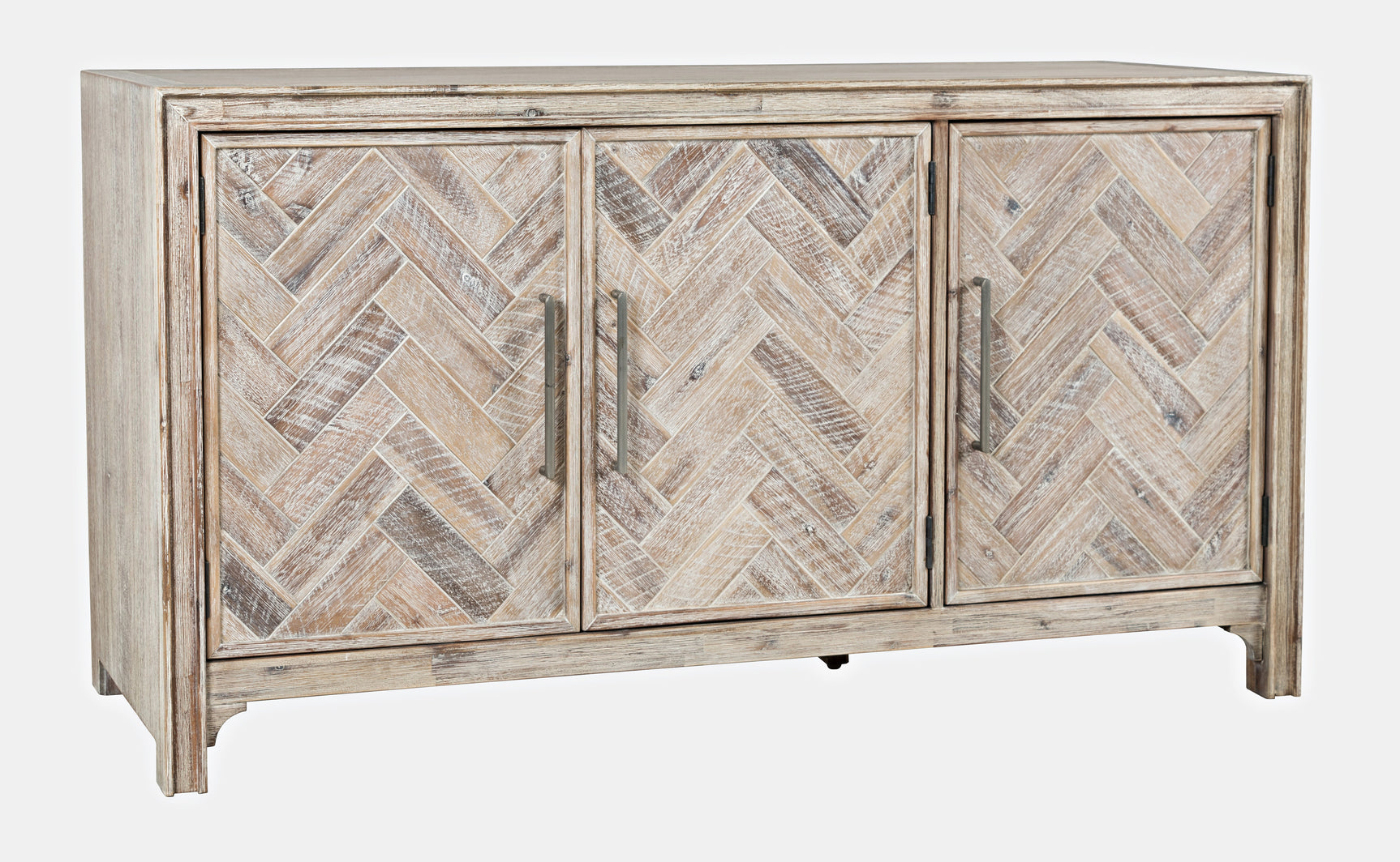 Gramercy Grey Wash 3 Door Accent Cabinet - Ornate Home