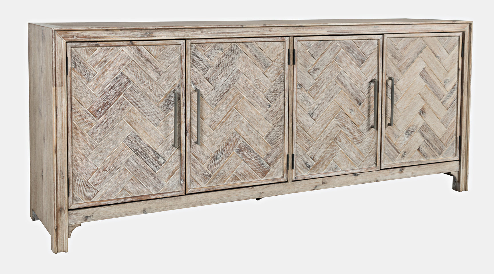Gramercy Grey Wash 4 Door Accent Cabinet - Ornate Home