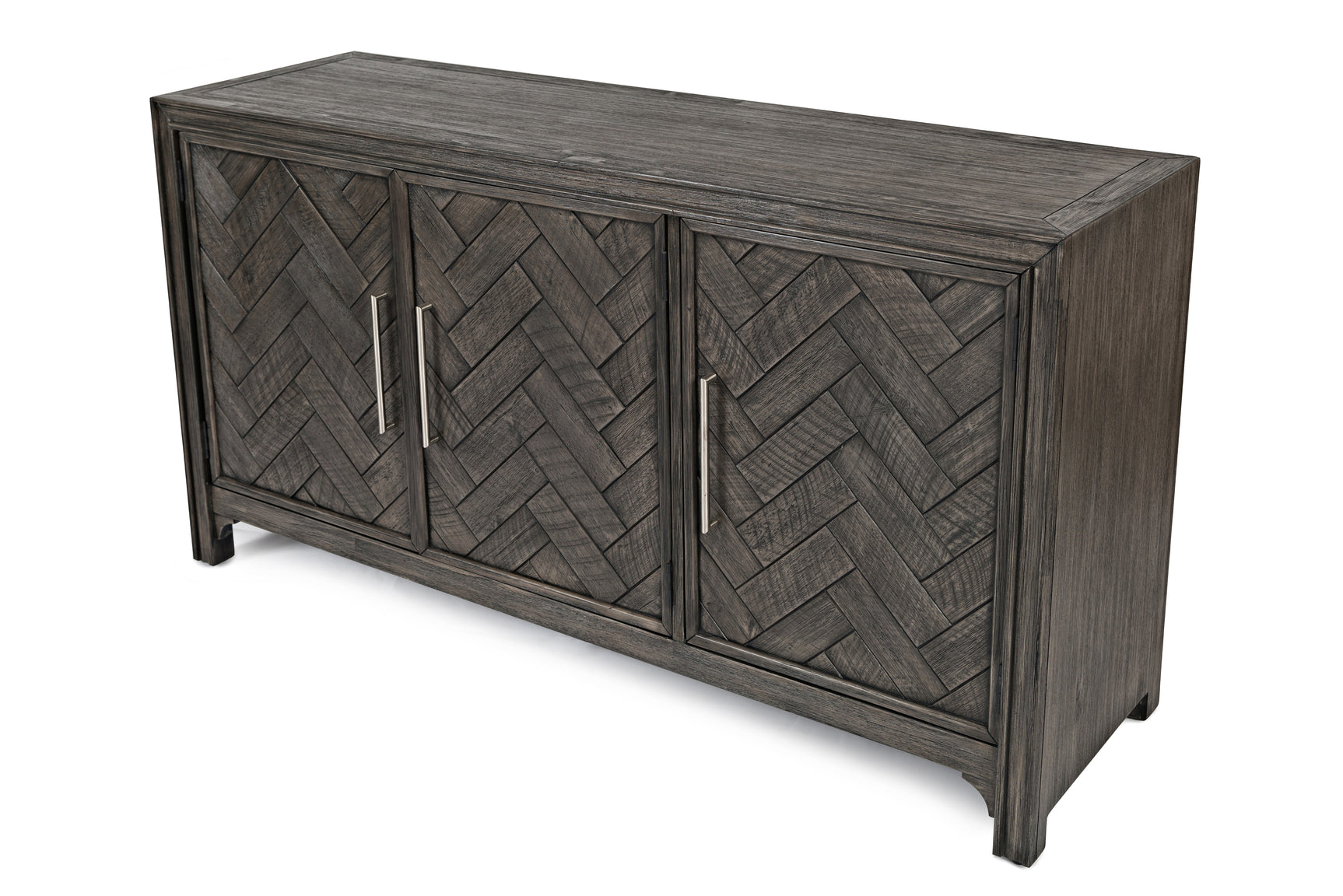 Gramercy Platinum 3 Door Accent Cabinet - Ornate Home