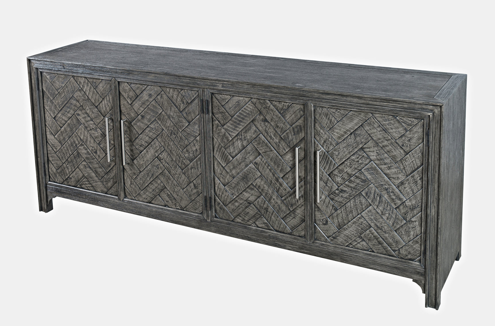 Gramercy Platinum 4 Door Accent Cabinet - Ornate Home