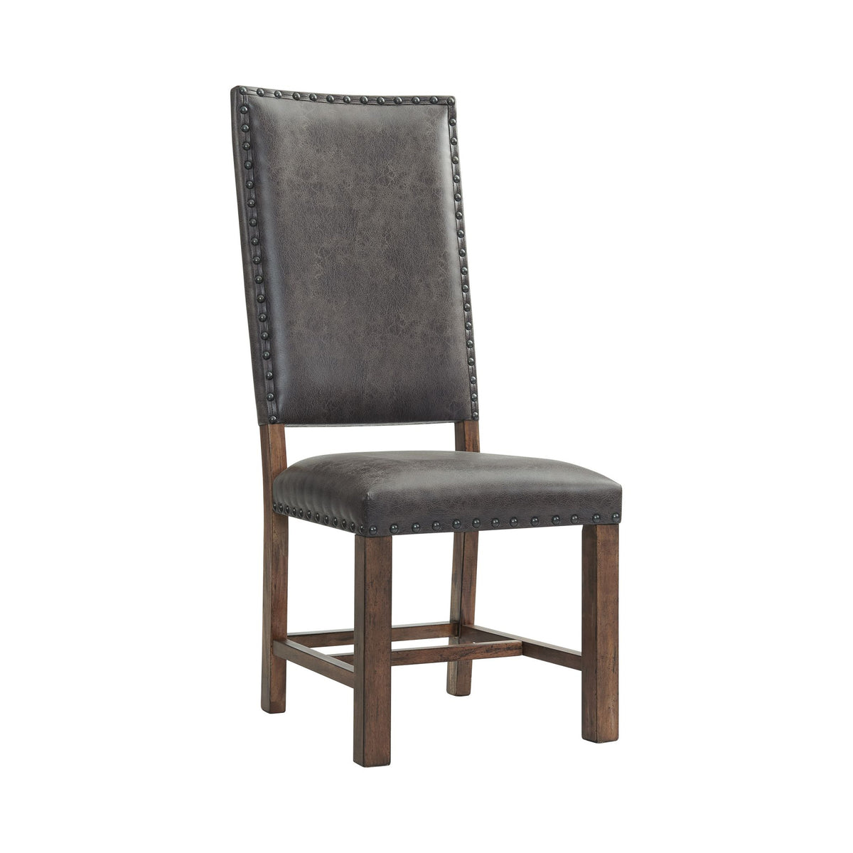 Gramercy Walnut Dining Straight Leg Side Chair (Set of 2) - Ornate Home
