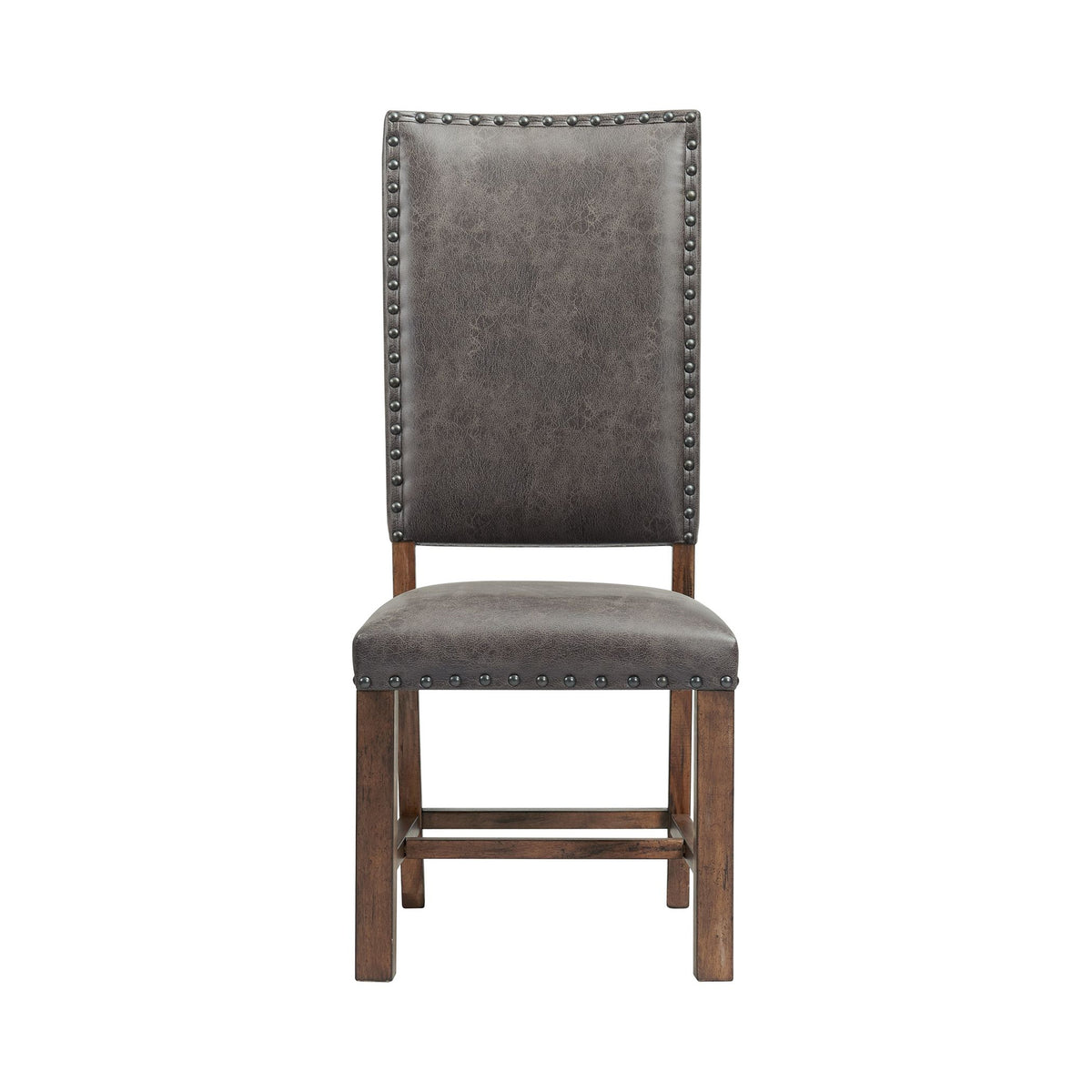 Gramercy Walnut Dining Straight Leg Side Chair (Set of 2) - Ornate Home