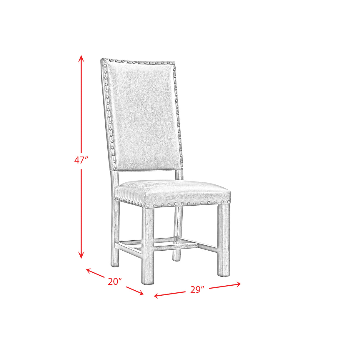 Gramercy Walnut Dining Straight Leg Side Chair (Set of 2) - Ornate Home