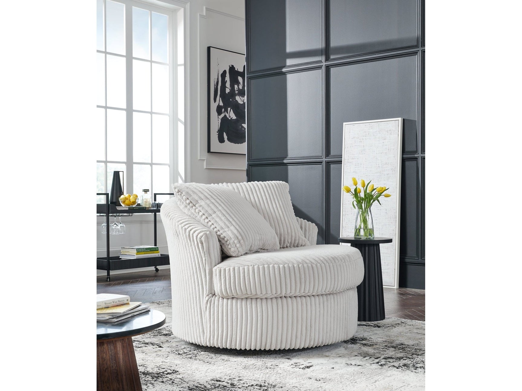 Gramwell Alloy Swivel Chair (Online Special Price) - Ornate Home