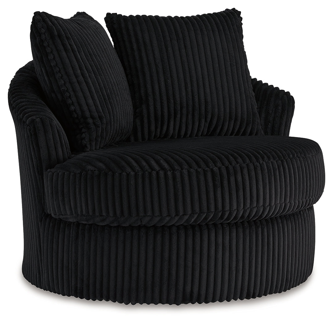 Gramwell Onyx Swivel Chair (Online Special Price) - Ornate Home