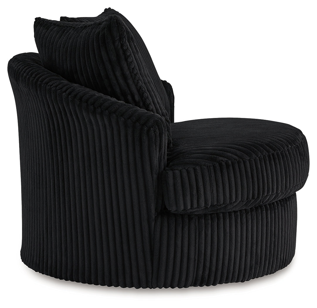 Gramwell Onyx Swivel Chair (Online Special Price) - Ornate Home