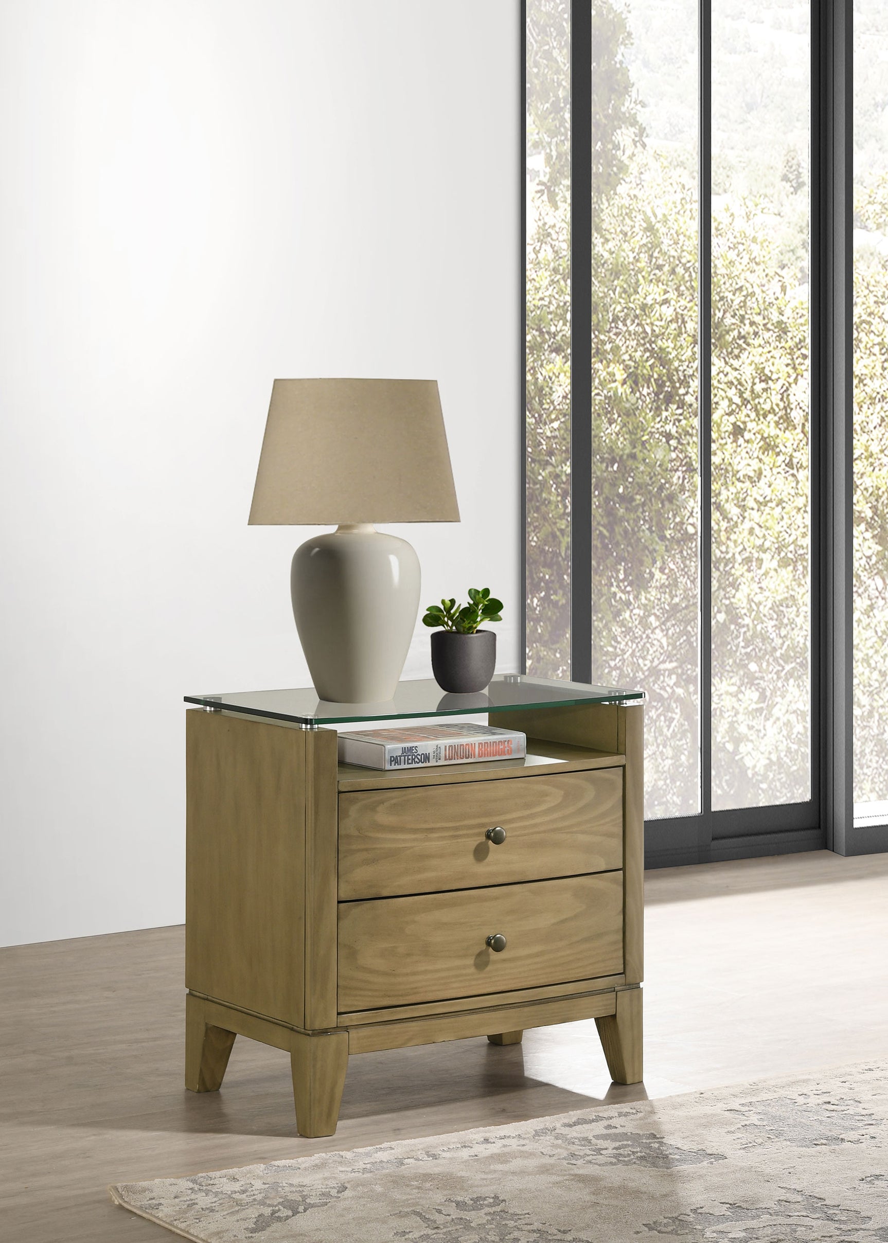 Granada Natural Pine Nightstand - Ornate Home