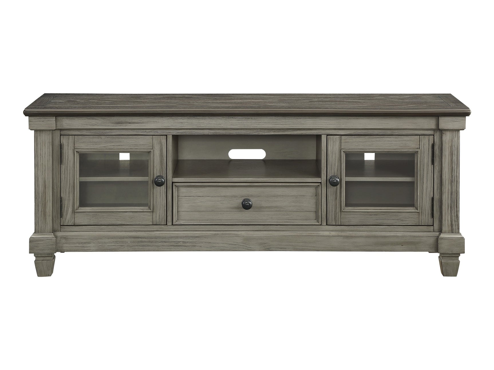 Granby Antique Gray 64" TV Stand - Ornate Home