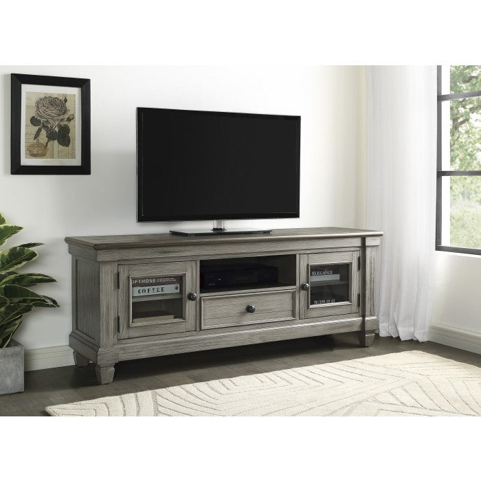 Granby Antique Gray 64" TV Stand - Ornate Home
