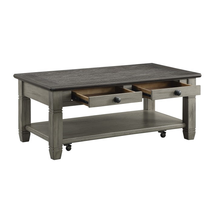 Granby Antique Gray Cocktail Table - Ornate Home
