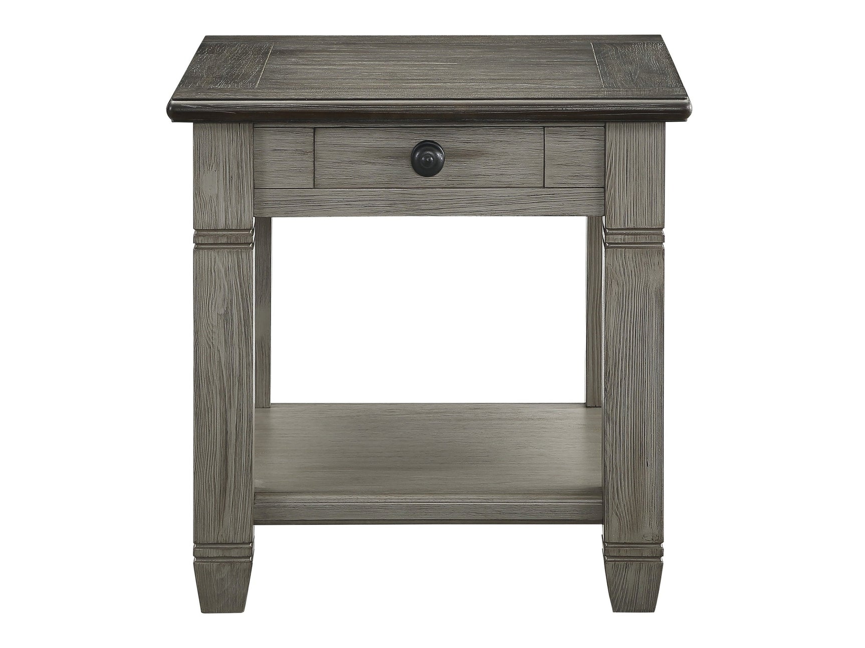 Granby Antique Gray End Table - Ornate Home
