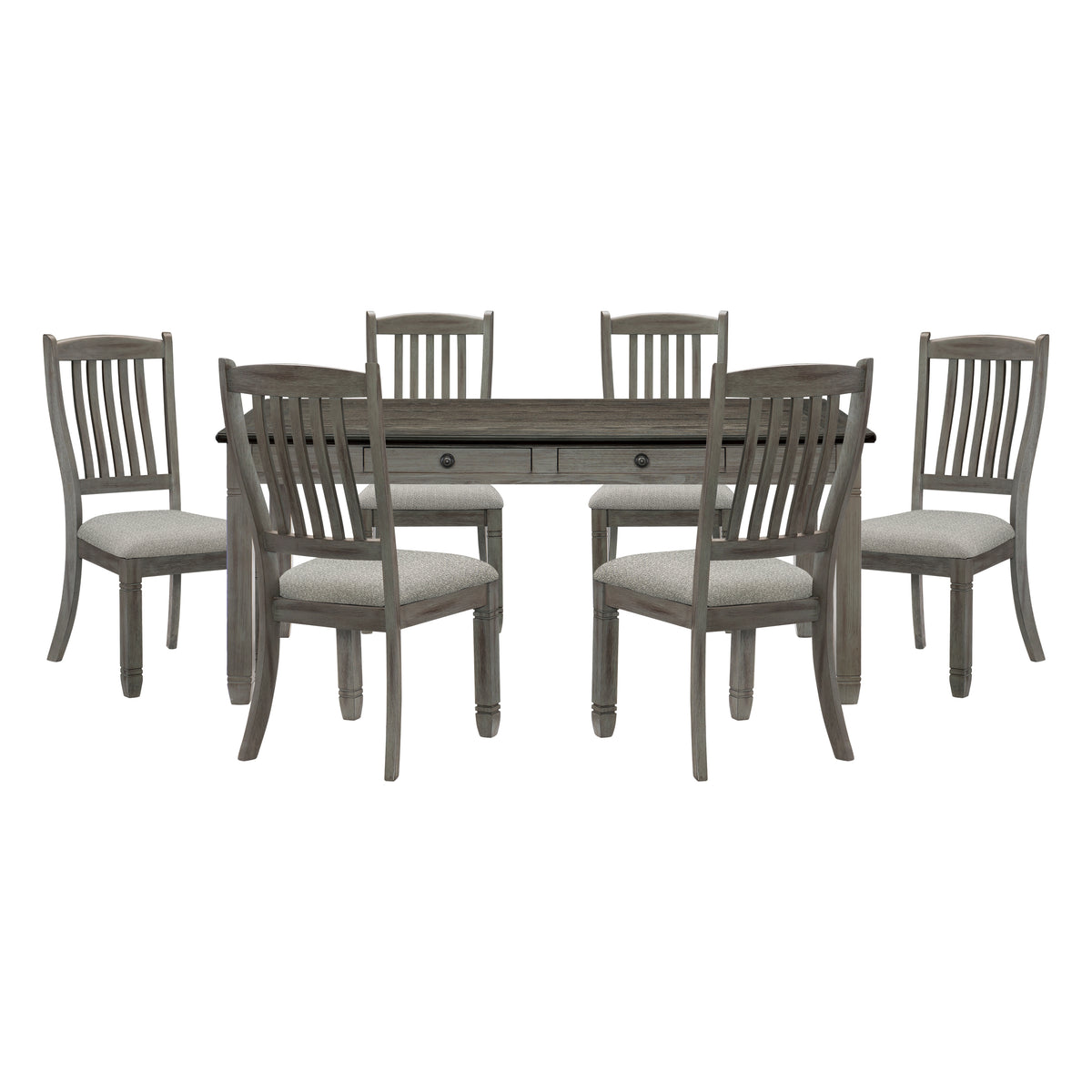 Granby Gray 7pc Dining Set - Ornate Home