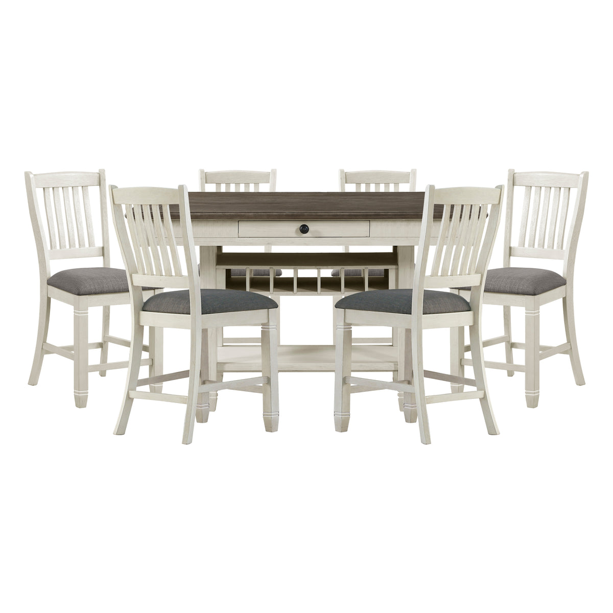 Granby Silver 7pc Dining Set - Ornate Home