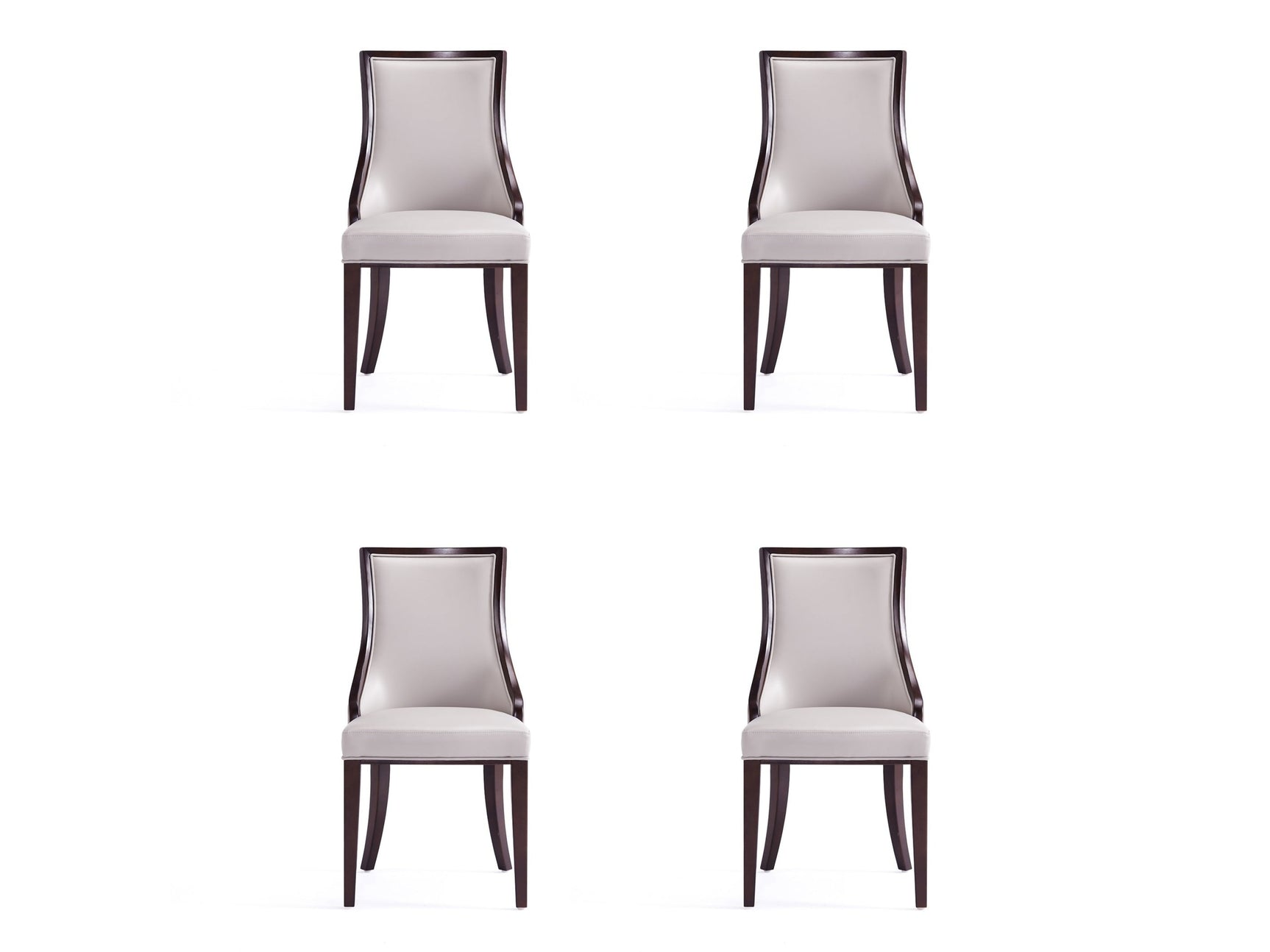 Grand Dining Chairs (set of 4) in Light Grey - Ornate Home