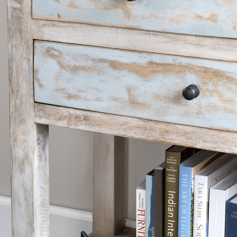 Grand Harbor Brown/Blue Console Table - Ornate Home