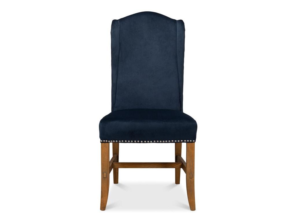 Grand Manor Blue High Back Dining Chair (Set of 2) - Ornate Home