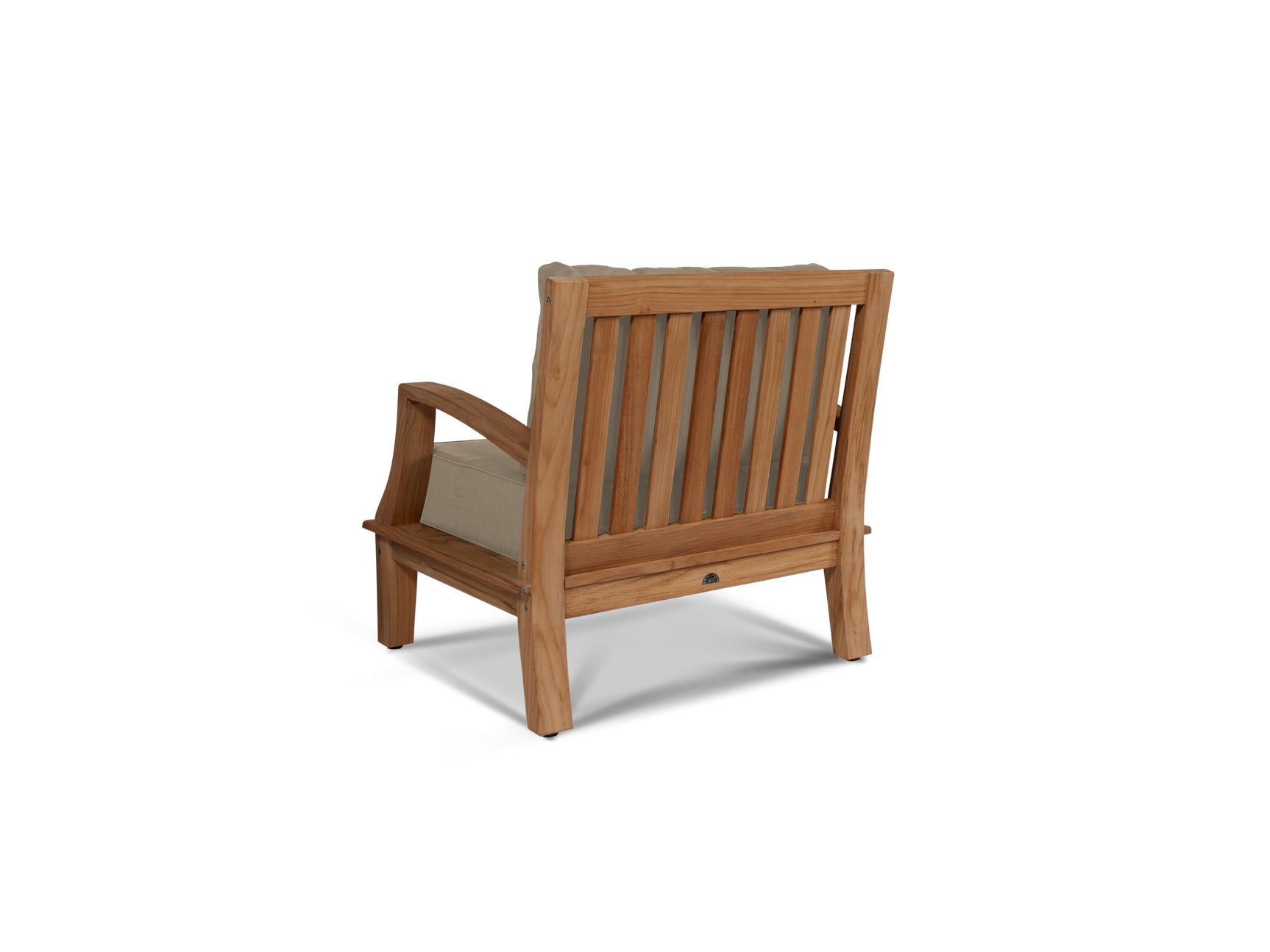 Grande 4-Piece Teak Fawn Outdoor Patio Deep Seating Set with Sunbrella® Cushion - Ornate Home