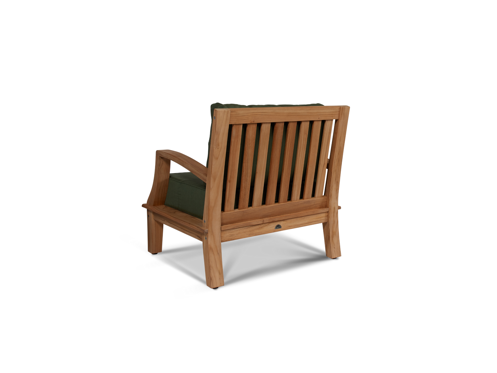 Grande 4-Piece Teak Fern Green Outdoor Patio Deep Seating Set with Sunbrella® Cushion - Ornate Home