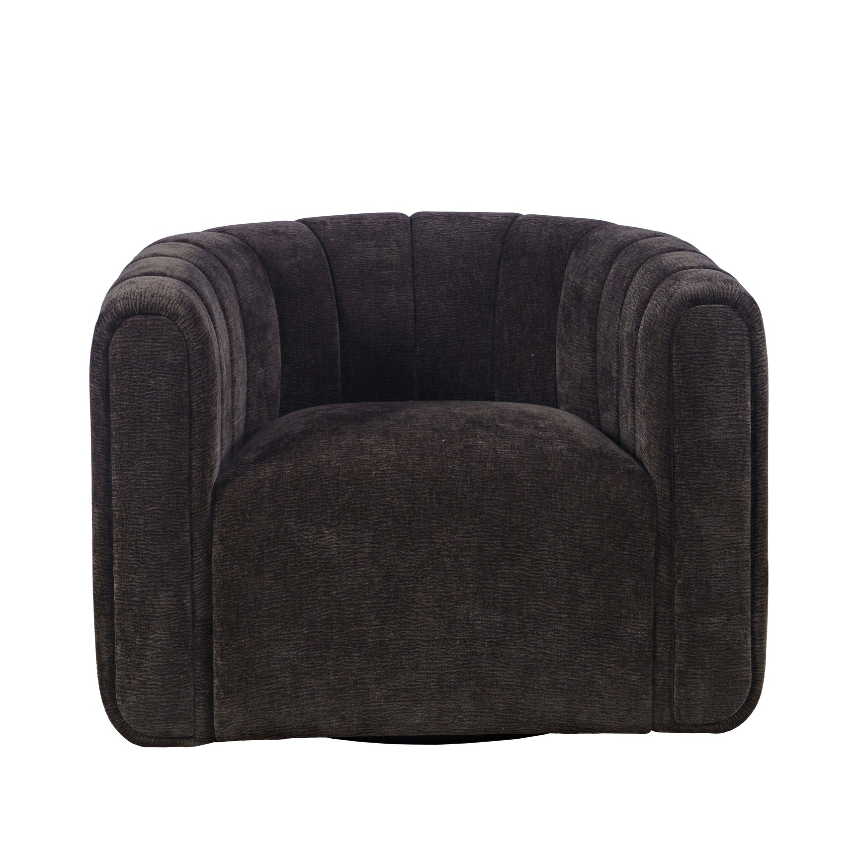 Grande Chocolate Swivel Accent Chair - Ornate Home