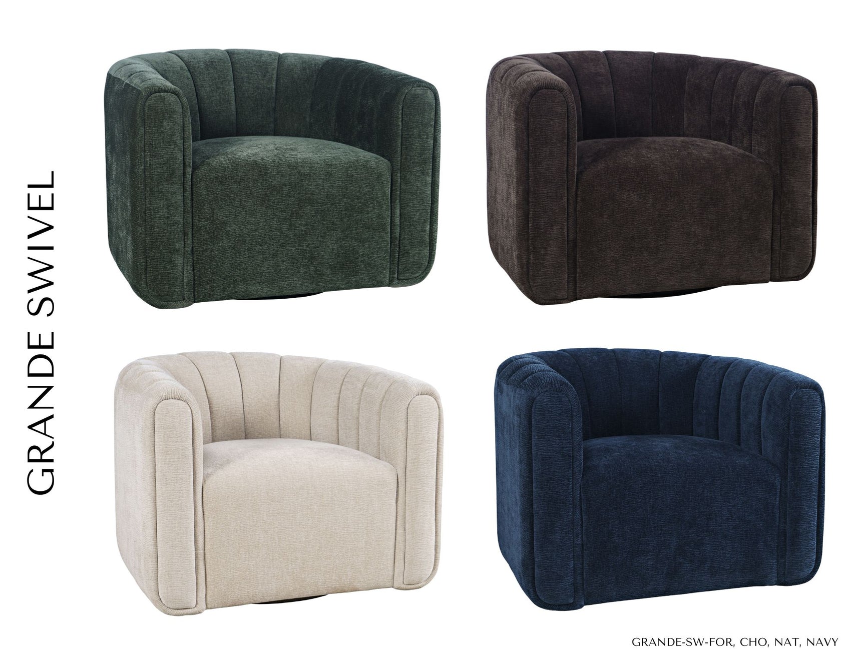 Grande Forest Swivel Accent Chair - Ornate Home