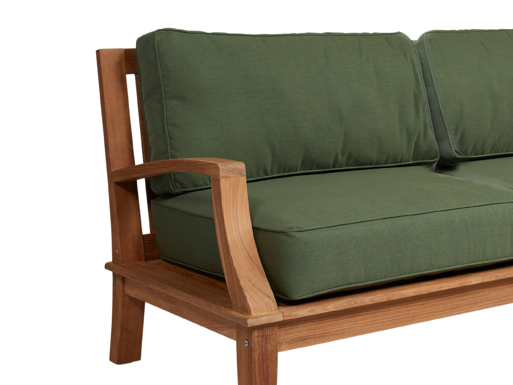 Grande Teak Fern Green Outdoor Sofa with Sunbrella® Cushion - Ornate Home