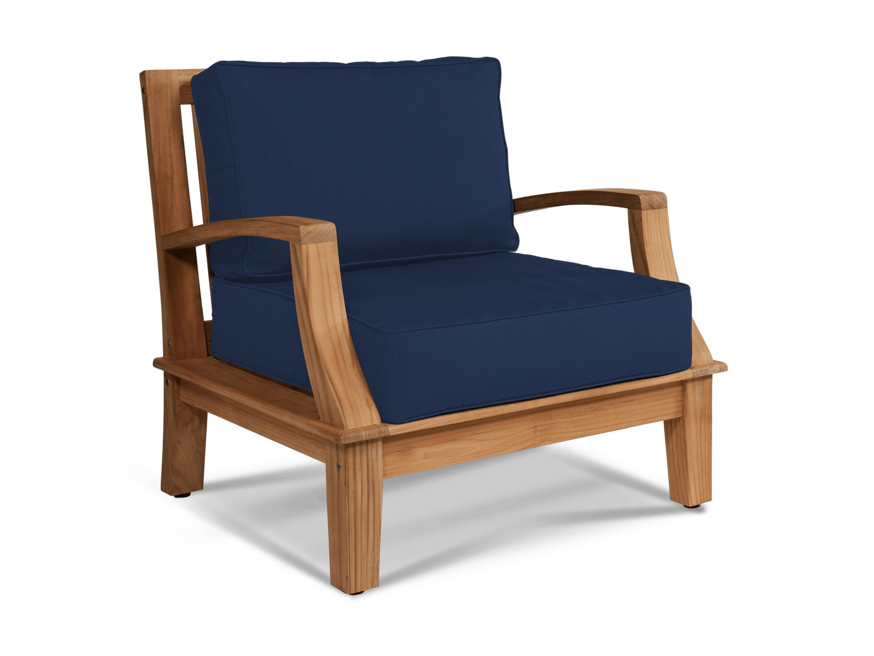 Grande Teak Navy Outdoor Club Chair with Sunbrella® Cushion - Ornate Home