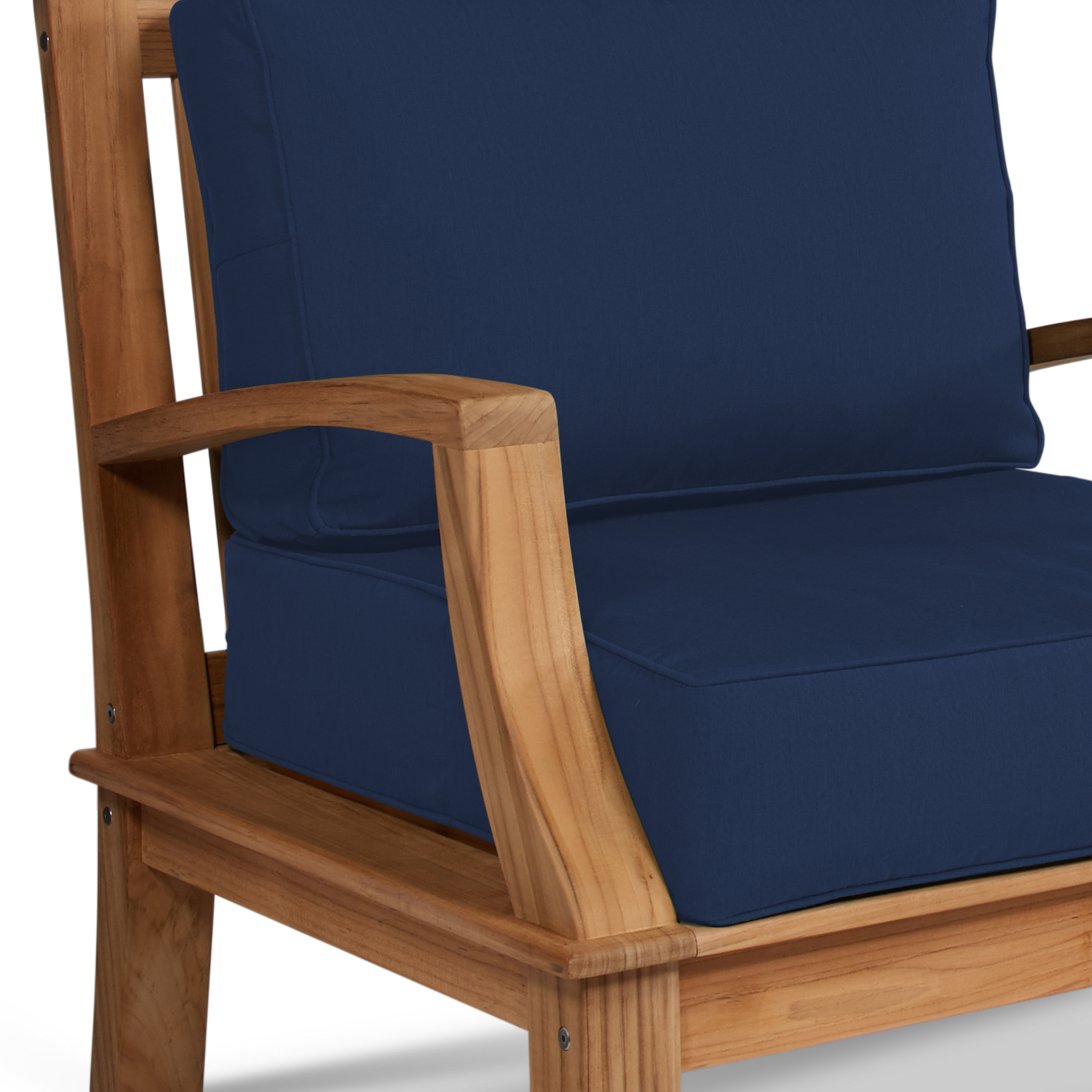 Grande Teak Navy Outdoor Club Chair with Sunbrella® Cushion - Ornate Home