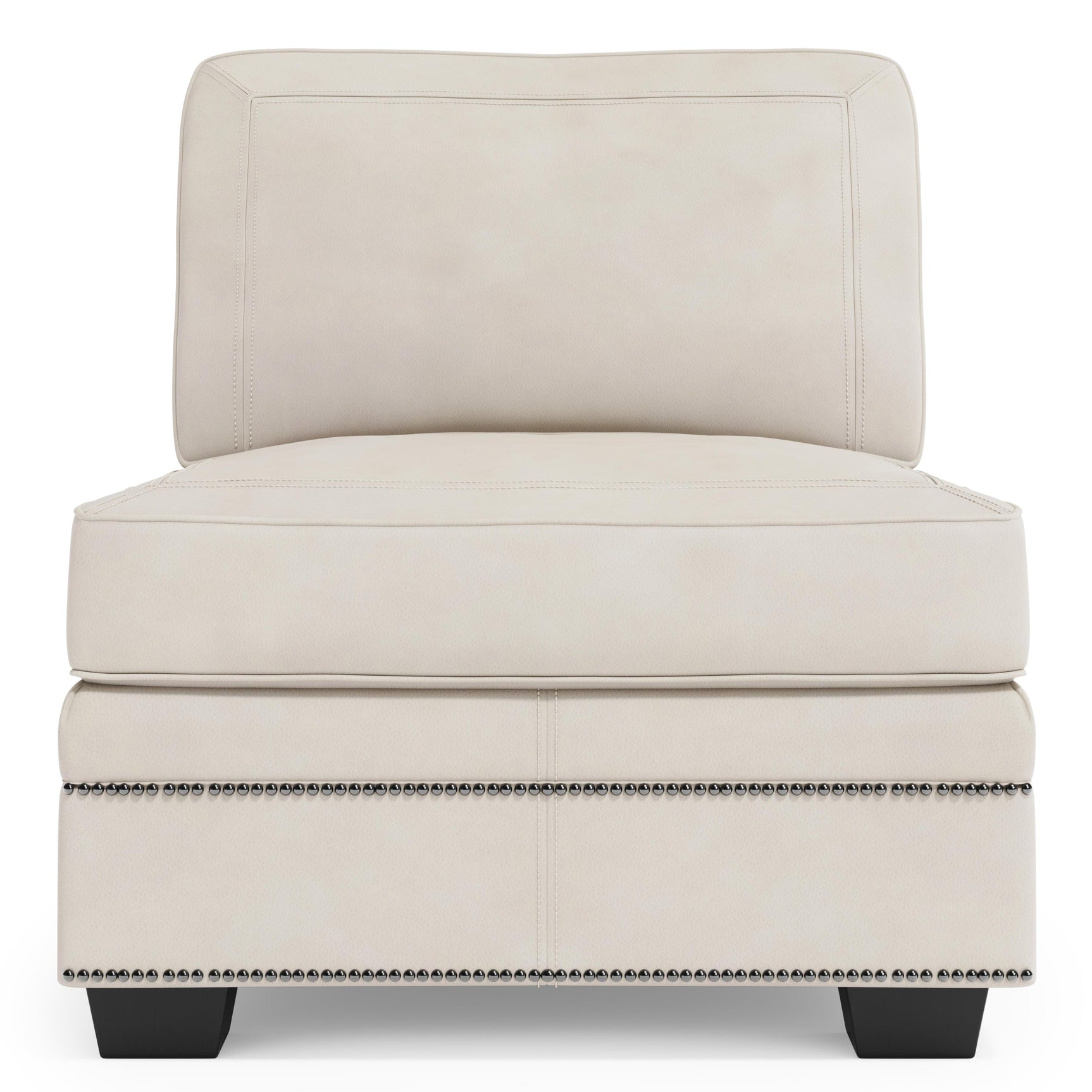 Grandview Noir Armless Chair Without Pillows - Ornate Home