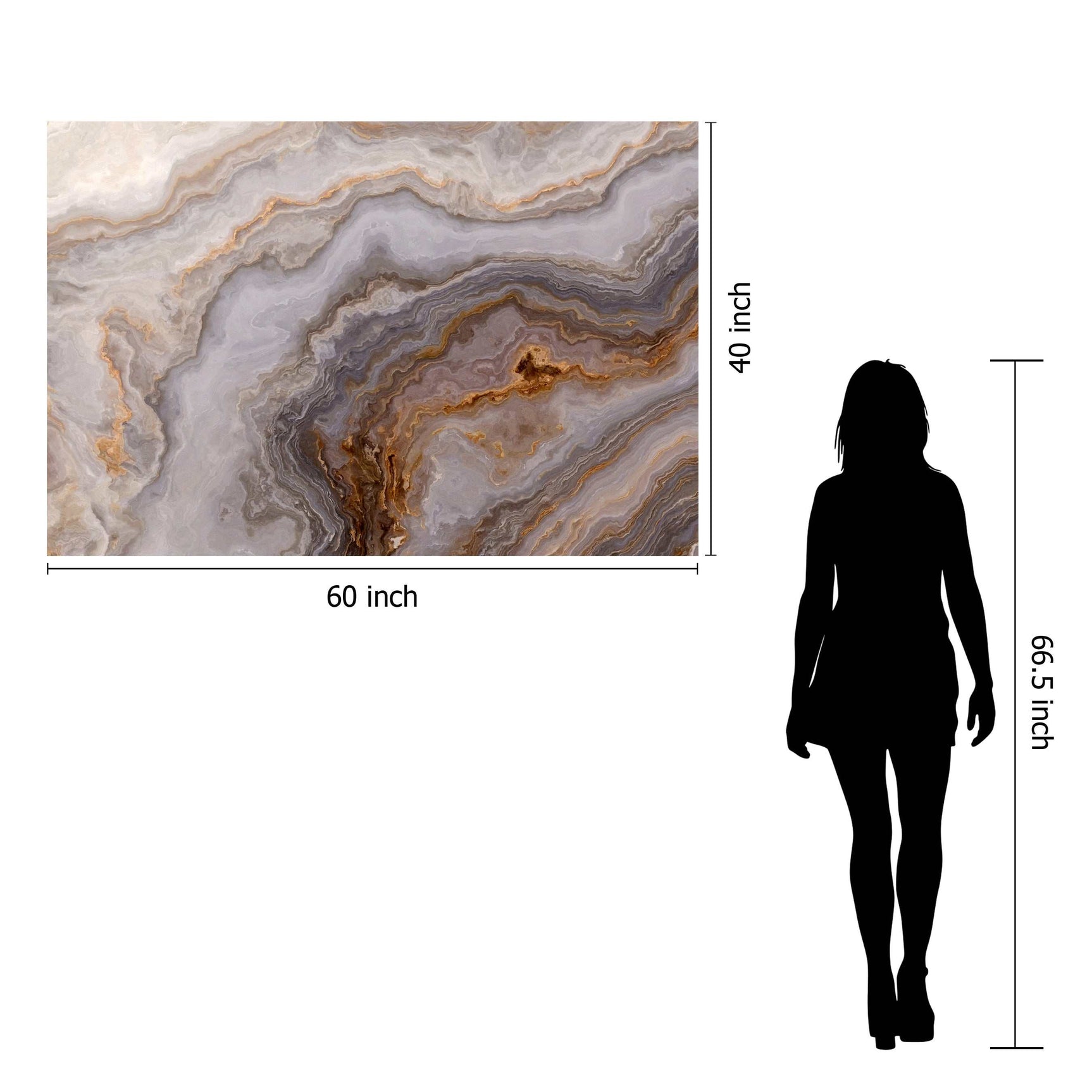 Granite II Tempered Glass w / Foil Wall Art - Ornate Home