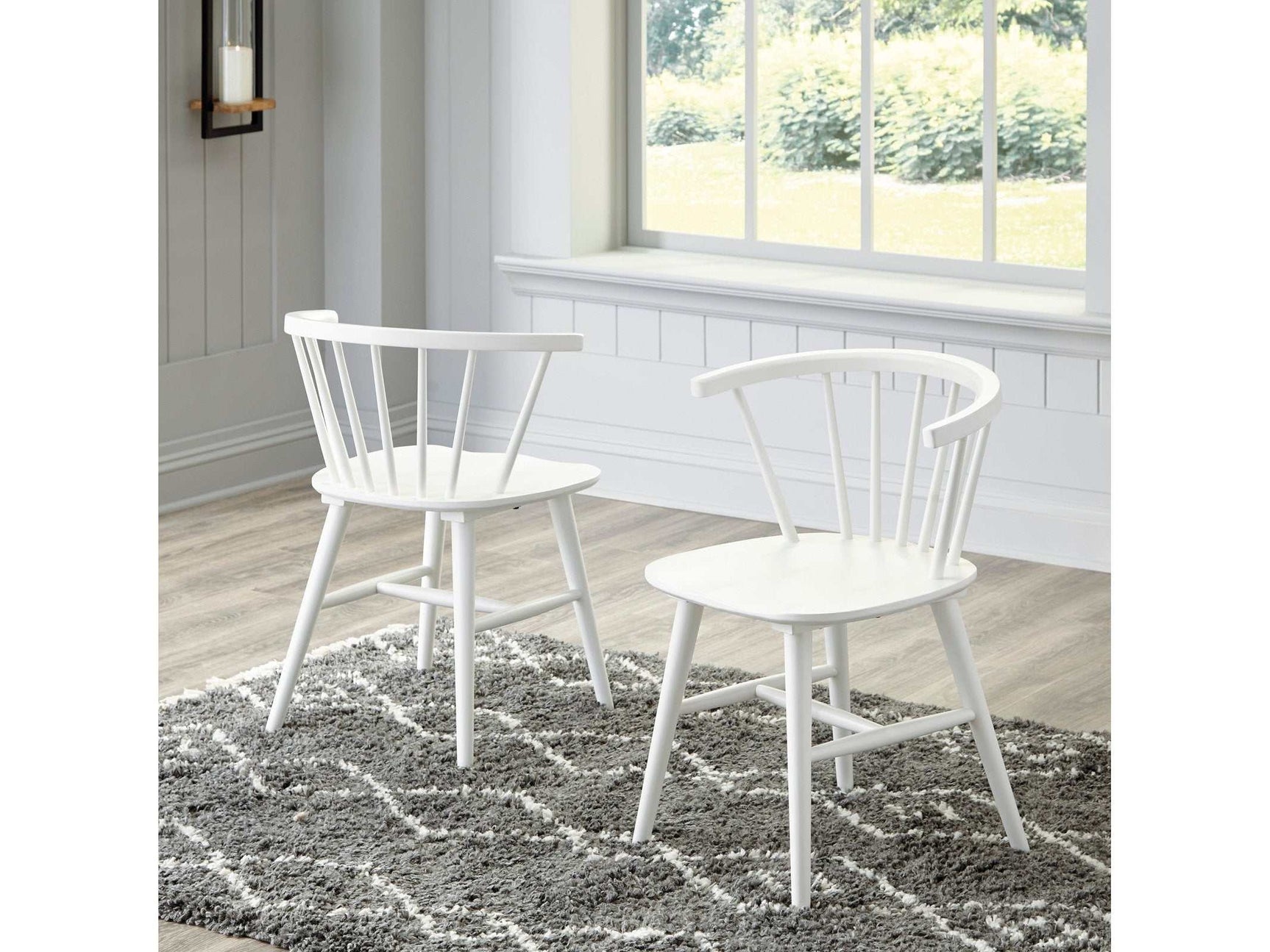 Grannen White Dining Chair (Set of 2) - Ornate Home