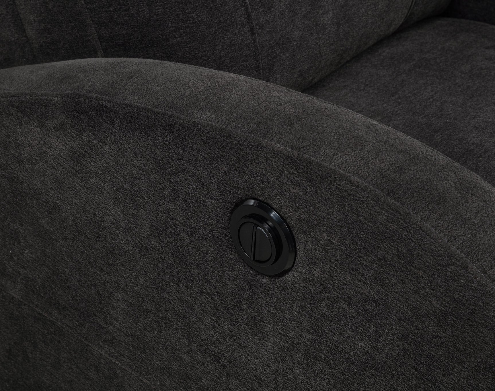 Grant Charcoal Grey Fabric Upholstered Power Recliner Chair - Ornate Home