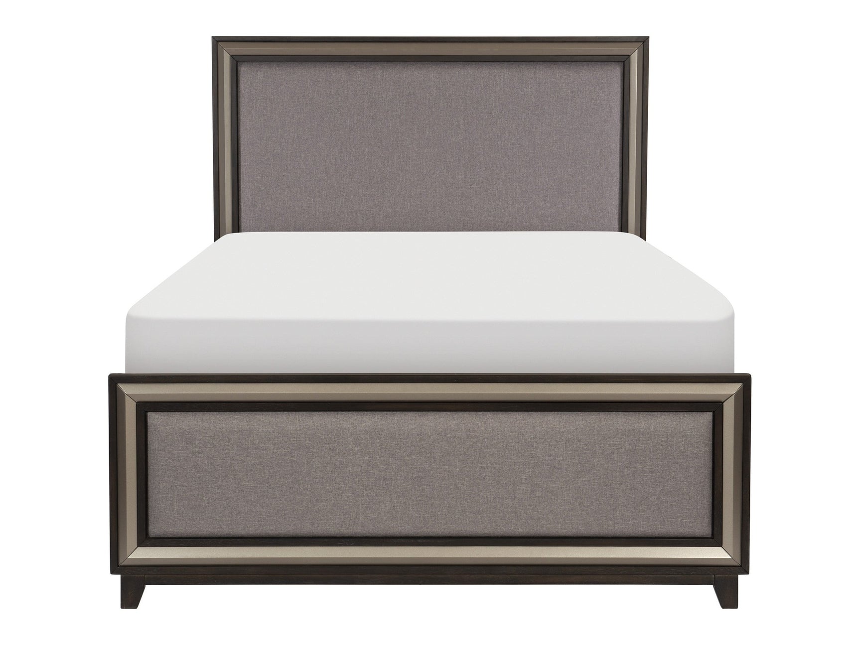 Grant Ebony/Silver California King Bed - Ornate Home