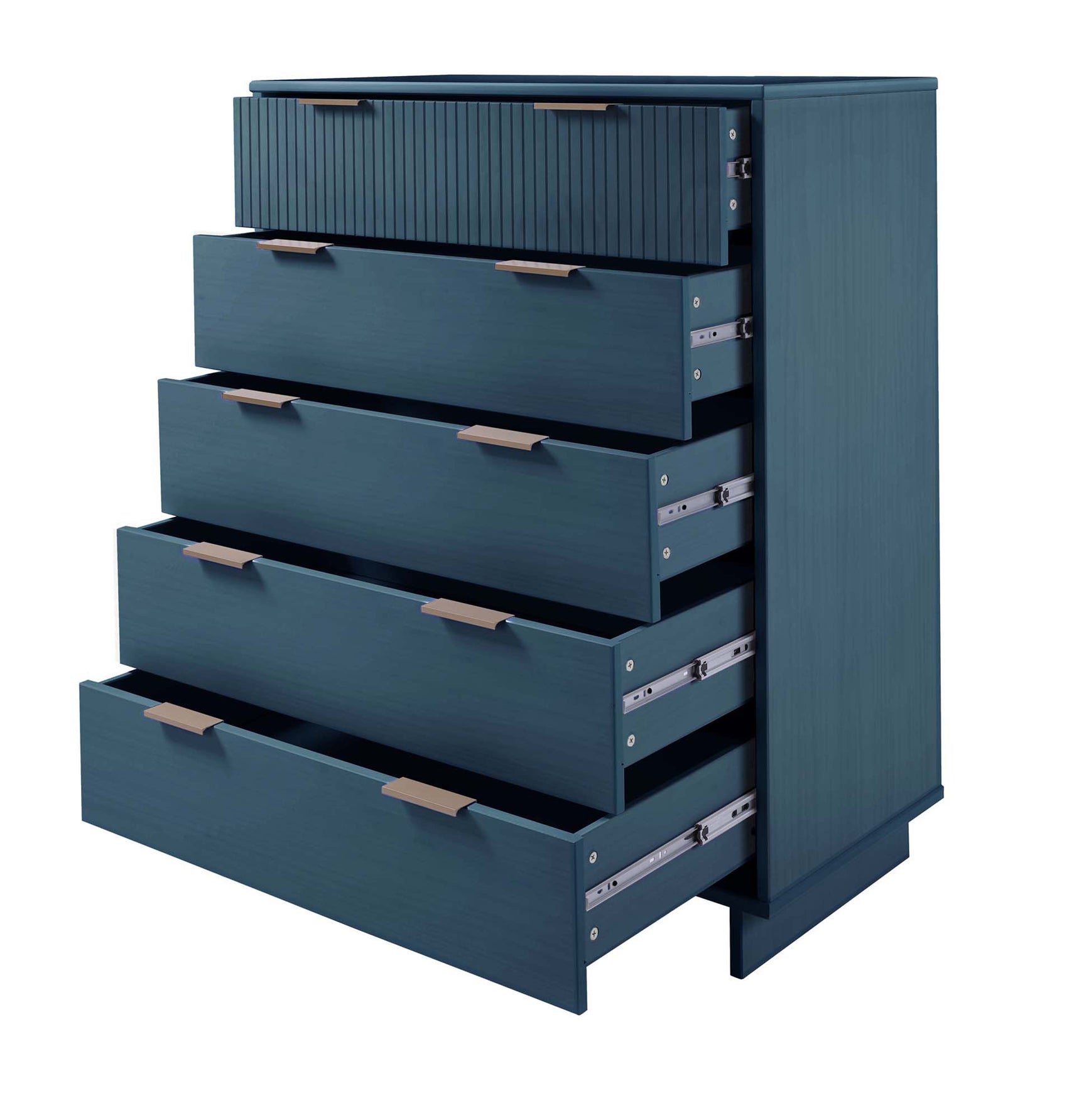 Granville 2-Piece Granville Tall Chest and Standard Dresser Set in Midnight Blue - Ornate Home