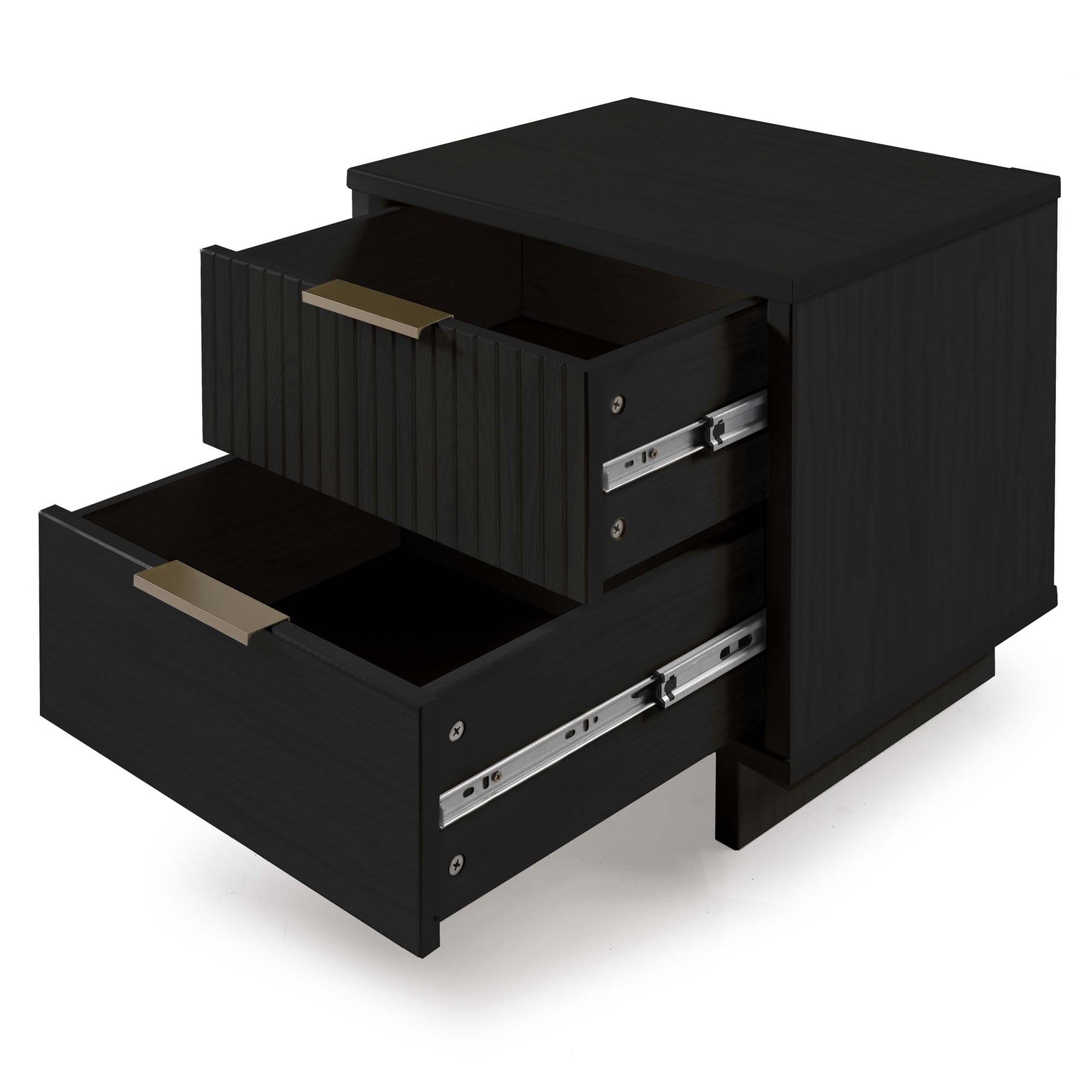 Granville 2-Piece Standard Dresser and Nightstand Set in Black - Ornate Home