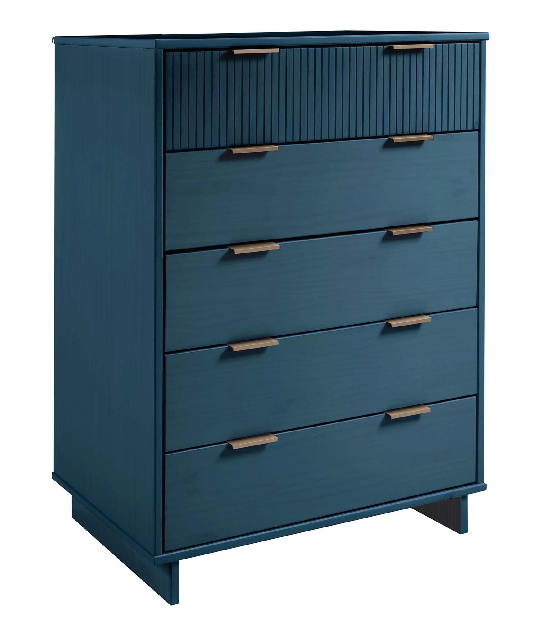 Granville 2-Piece Tall Chest and Double Dresser Set in Midnight Blue - Ornate Home