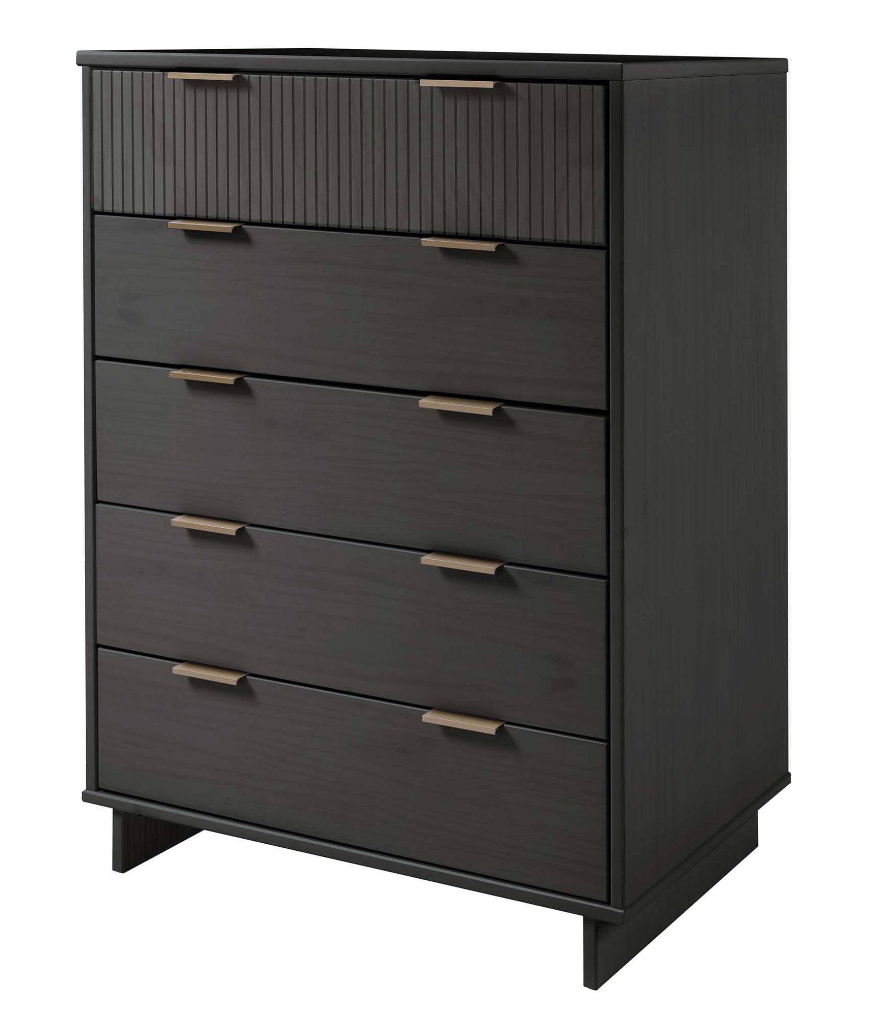 Granville 2-Piece Tall Chest and Standard Dresser Set in Dark Grey - Ornate Home