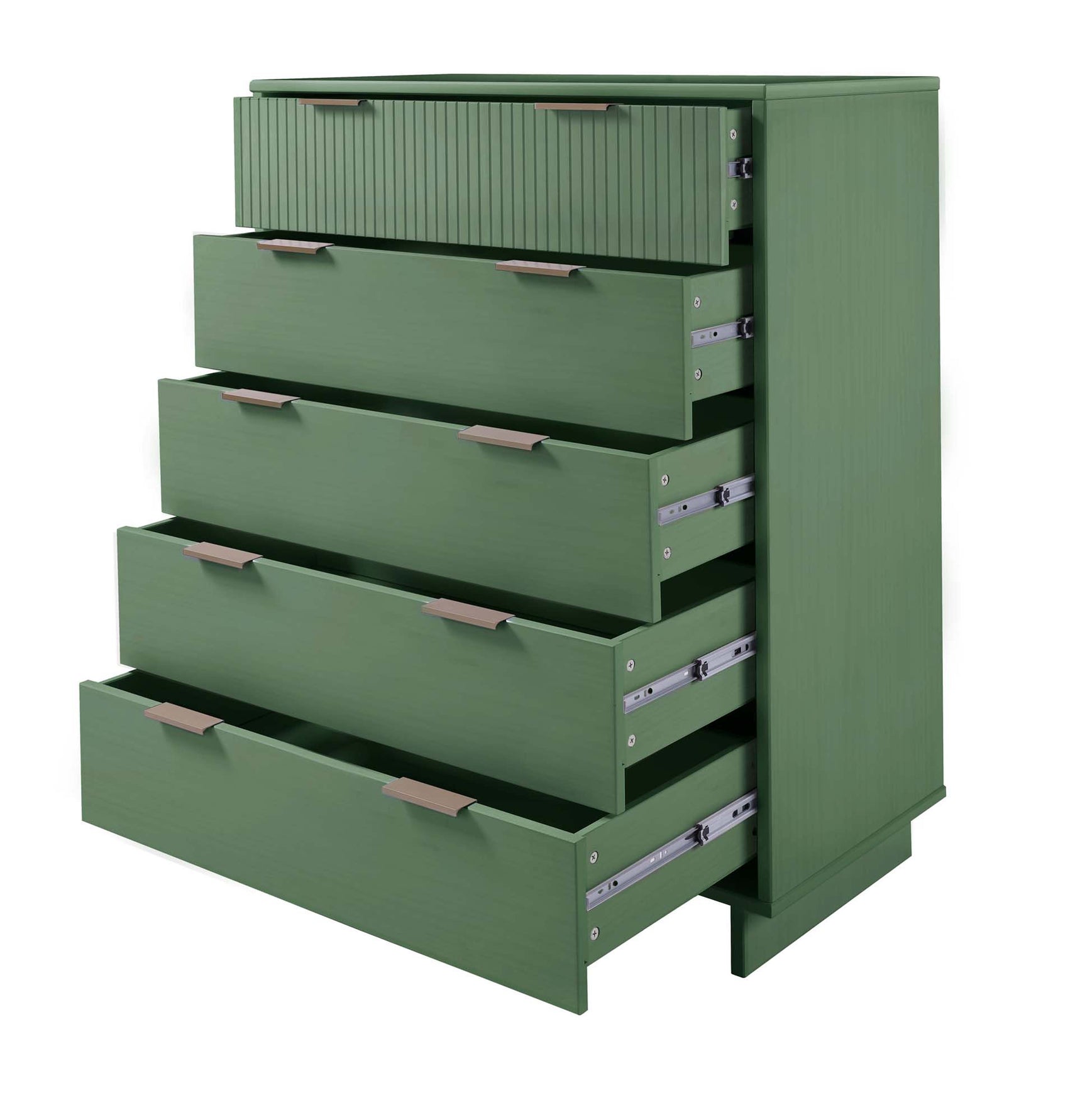 Granville 2-Piece Tall Chest and Standard Dresser Set in Sage Green - Ornate Home